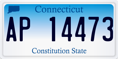 CT license plate AP14473