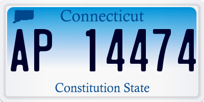 CT license plate AP14474