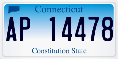 CT license plate AP14478