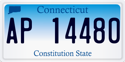 CT license plate AP14480