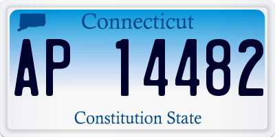 CT license plate AP14482