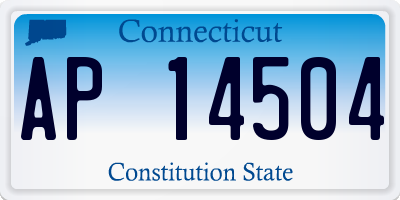 CT license plate AP14504