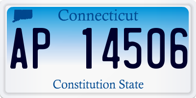 CT license plate AP14506