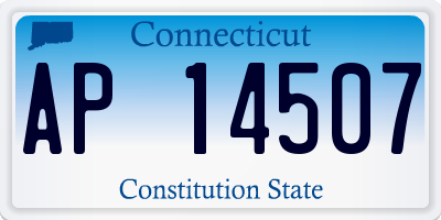 CT license plate AP14507