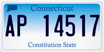 CT license plate AP14517