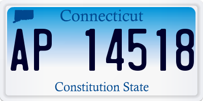 CT license plate AP14518