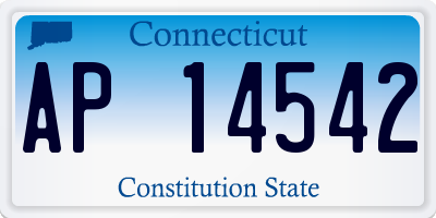 CT license plate AP14542