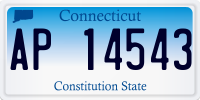 CT license plate AP14543