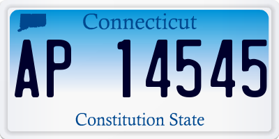 CT license plate AP14545
