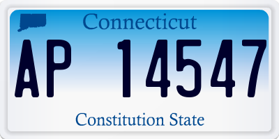 CT license plate AP14547