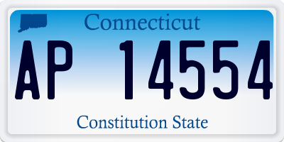 CT license plate AP14554