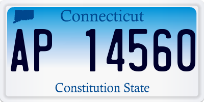 CT license plate AP14560