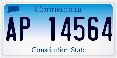 CT license plate AP14564