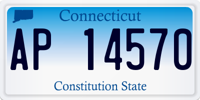 CT license plate AP14570