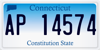 CT license plate AP14574