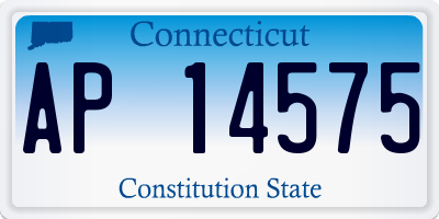 CT license plate AP14575