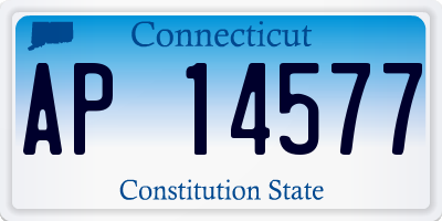 CT license plate AP14577