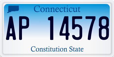 CT license plate AP14578