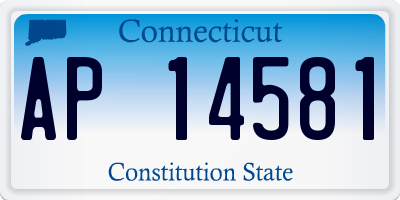 CT license plate AP14581