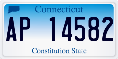 CT license plate AP14582