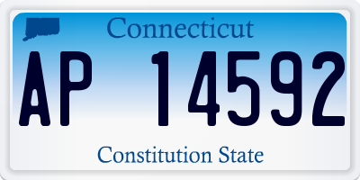 CT license plate AP14592