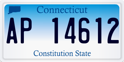 CT license plate AP14612