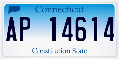 CT license plate AP14614