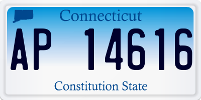 CT license plate AP14616