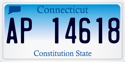 CT license plate AP14618