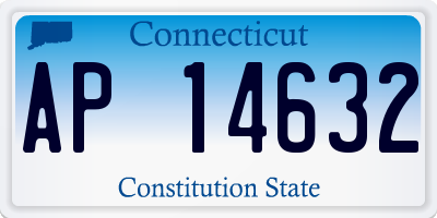 CT license plate AP14632