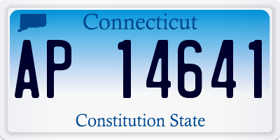 CT license plate AP14641