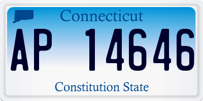 CT license plate AP14646