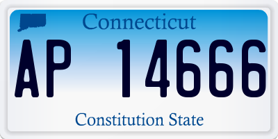 CT license plate AP14666