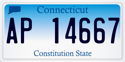 CT license plate AP14667