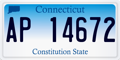 CT license plate AP14672