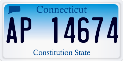 CT license plate AP14674