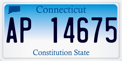 CT license plate AP14675