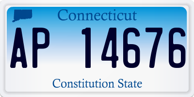 CT license plate AP14676
