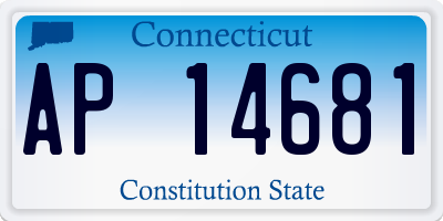 CT license plate AP14681