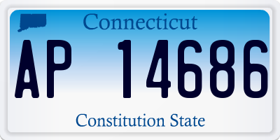 CT license plate AP14686