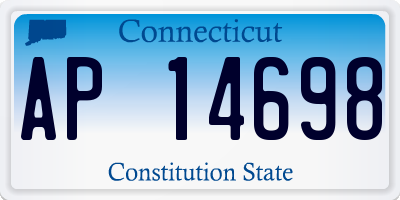 CT license plate AP14698
