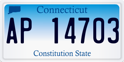 CT license plate AP14703