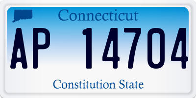 CT license plate AP14704
