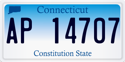 CT license plate AP14707