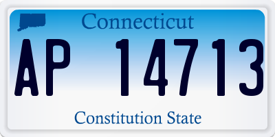 CT license plate AP14713