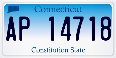 CT license plate AP14718