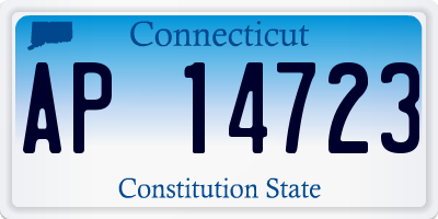 CT license plate AP14723