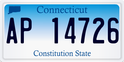 CT license plate AP14726