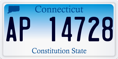 CT license plate AP14728