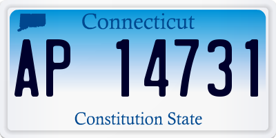 CT license plate AP14731